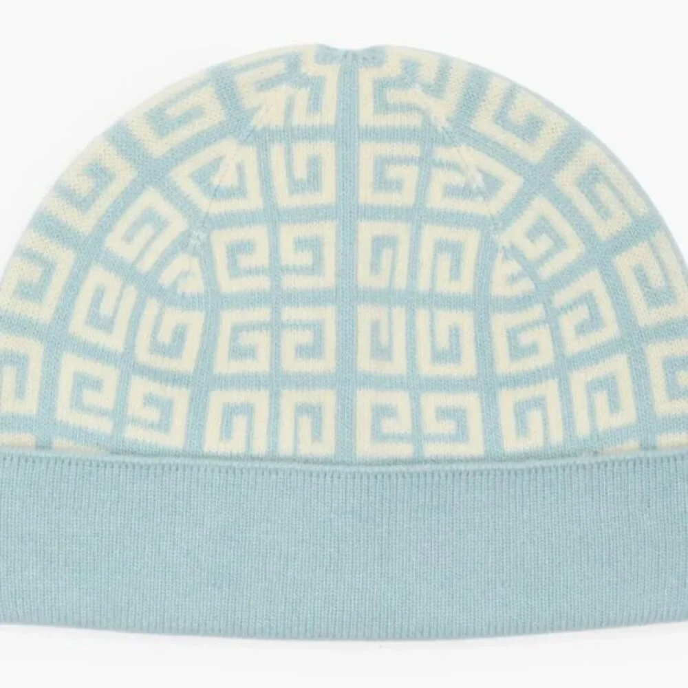 Givenchy Double Face Knit Beanie Ice Blue